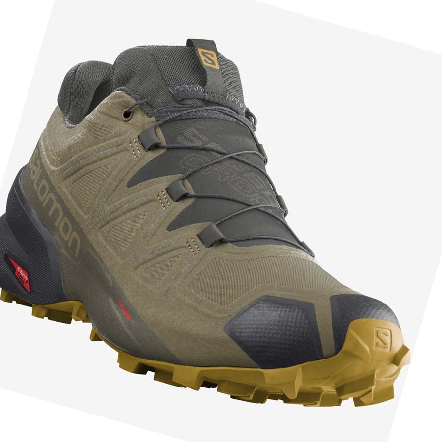 Salomon SPEEDCROSS 5 GORE-TEX Trail Futócipő Férfi Olivazöld | HU 2114TCE